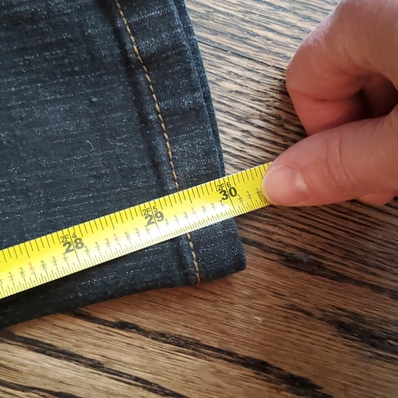 Dark Strtch Denim Overalls with Clear Gemlike Bottons sz 5/6 - Picture 12 of 13